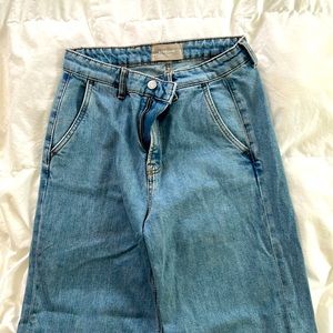 Everlane Wide Leg Jean, Size 29, Light Indigo